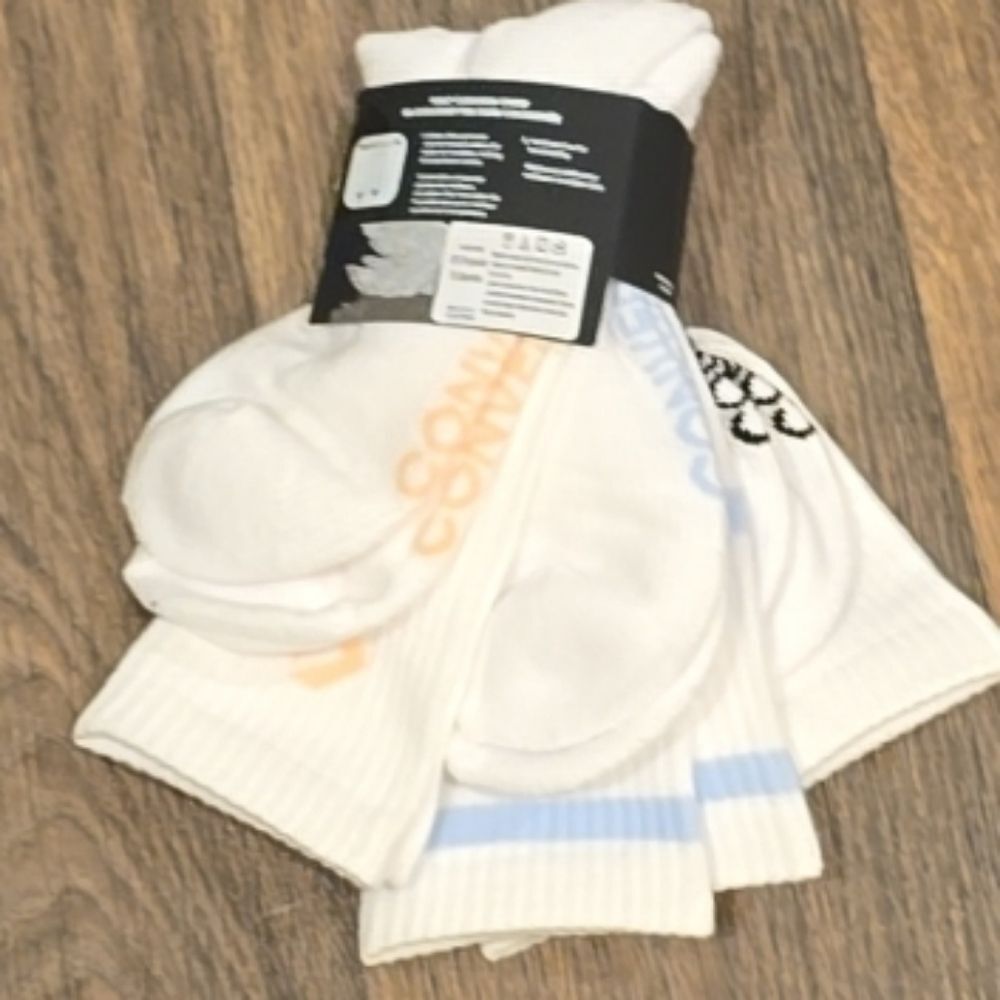 Converse 3-PK Chevron Star Logo Crew Socks - Picture 7 of 8